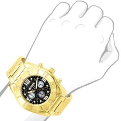 Large Men's Diamond Watch Jojino Chronograph Iced Out Black Dial Yellow Gold Pltd 8 Large Men's Diamond Watch Jojino Chronograph Iced Out Black Dial Yellow Gold Pltd -Its Hot Jewelry Shop watches large mens diamond watch jojino chronograph iced out black dial yellow gold pltd 968751 bod