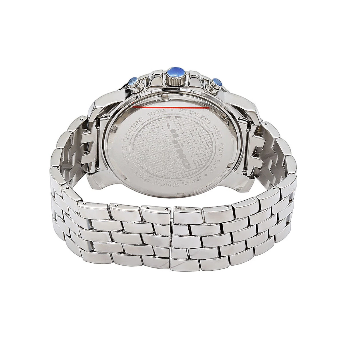 Oversized JoJino Men's Diamond Watch 0.25ct Roman Numerals Black Dial With Subdials 4 Oversized JoJino Men's Diamond Watch 0.25ct Roman Numerals Black Dial With Subdials - Image 2