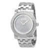 Oversized JoJino Men's Diamond Watch 0.25ctw Iced Out Silver Dial