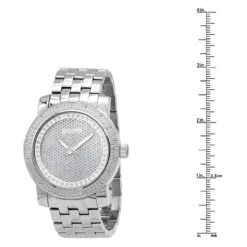 Oversized JoJino Men's Diamond Watch 0.25ctw Iced Out Silver Dial -Its Hot Jewelry Shop watches oversized jojino mens diamond watch 025ctw iced out silver dial 968783 ruler