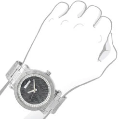 White JoJino Large Men's Diamond Watch 0.12ctw Iced Out Black Dial 8 White JoJino Large Men's Diamond Watch 0.12ctw Iced Out Black Dial -Its Hot Jewelry Shop watches white jojino large mens diamond watch 012ctw iced out black dial 968786 bod