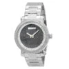 White JoJino Large Men's Diamond Watch 0.12ctw Iced Out Black Dial