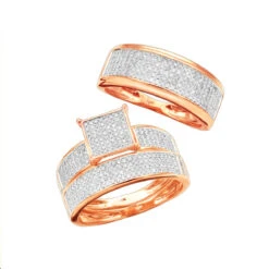 10K Yellow Gold Diamond Bridal Ring Set 1 Carat -Its Hot Jewelry Shop wedding ring sets 10k diamond bridal ring set 104ct p 7069 ro