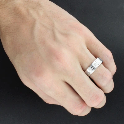 14K Rose Gold 0.05ct Round Diamond Wedding Band For Men 5 14K Rose Gold 0.05ct Round Diamond Wedding Band For Men - Image 3