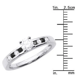 White And Black Diamond Engagement Ring 0.74ct 14K White Gold 17 White And Black Diamond Engagement Ring 0.74ct 14K White Gold -Its Hot Jewelry Shop white and black diamond engagement ring 074ct 14k gold p 50192 rulerwh