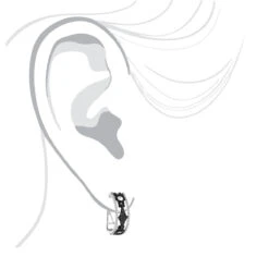 White And Black Diamond Hoop Earrings 0.9 Ct 14K White Gold -Its Hot Jewelry Shop white and black diamond hoop earrings 095ct 14k gold p 48289 bodwh