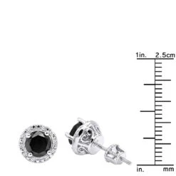 White And Black Diamond Stud Earrings 3.2ct Sterling Silver 9 White And Black Diamond Stud Earrings 3.2ct Sterling Silver -Its Hot Jewelry Shop white and black diamond stud earrings 32ct sterling silver rulerwh
