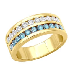 Its Hot Jewelry Shop 12 Its Hot Jewelry Shop -Its Hot Jewelry Shop white and blue diamond wedding band 132ct 14k gold unique rings ye 20210228