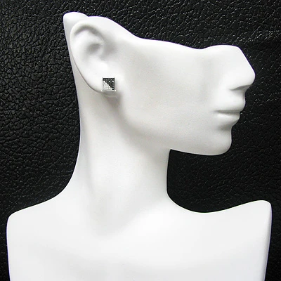 White Black Diamond Stud Earrings 1.11ct 10K White Gold 5 White Black Diamond Stud Earrings 1.11ct 10K White Gold - Image 3