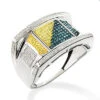 White Blue Yellow Diamond Ring For Men 0.60ct Sterling Silver -Its Hot Jewelry Shop white blue yellow diamond ring for men 060ct sterling silver 1