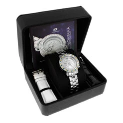 White Blue Yellow Diamond Watch By LUXURMAN 2.75ct Ladies -Its Hot Jewelry Shop white blue yellow diamond watch by luxurman 275ct ladies p 45988box