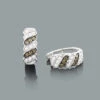 White And Champaign Diamond Hoop Huggie Earrings 0.47ct 14K White Gold 2 White And Champaign Diamond Hoop Huggie Earrings 0.47ct 14K White Gold -Its Hot Jewelry Shop white brown diamond hoop huggie earrings 047ct 14k gold p 48392