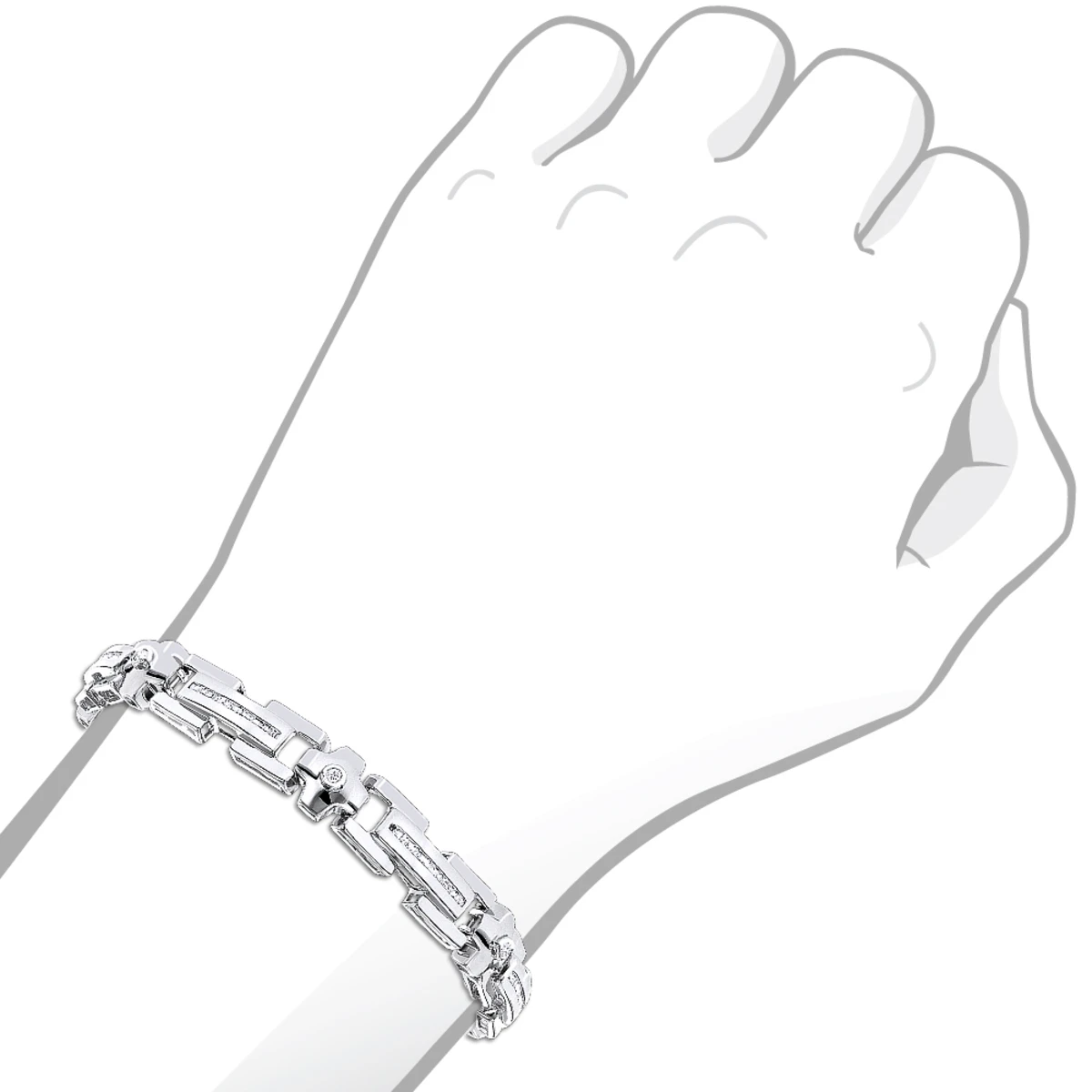 14K Yellow Gold Men's Diamond Bracelet 1.95ct 11 14K Yellow Gold Men's Diamond Bracelet 1.95ct - Image 9