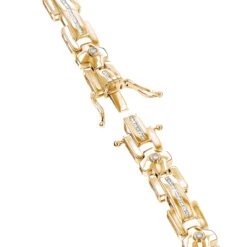 14K Yellow Gold Men's Diamond Bracelet 1.95ct 17 14K Yellow Gold Men's Diamond Bracelet 1.95ct -Its Hot Jewelry Shop white gold diamond bracelets collection piece 195ct p 7000 claspye