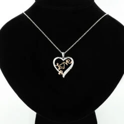 10K White Gold Diamond Love Heart Pendant 0.11ct 8 10K White Gold Diamond Love Heart Pendant 0.11ct -Its Hot Jewelry Shop white rose gold diamond love heart pendant 011ct 10k p 50172bod