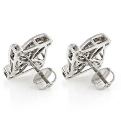 White Yellow Blue Diamond Earrings 0.5ct 10K White Gold -Its Hot Jewelry Shop white yellow blue diamond earrings 078ct 10k gold backwh