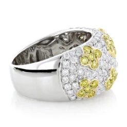 White Yellow Diamond Band 2.59ct 14K White Gold 10 White Yellow Diamond Band 2.59ct 14K White Gold -Its Hot Jewelry Shop white yellow diamond band 259ct 14k p 40947 backwh