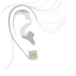 White Yellow Diamond Stud Earrings 0.33ct Sterling Silver 8 White Yellow Diamond Stud Earrings 0.33ct Sterling Silver -Its Hot Jewelry Shop white yellow diamond stud earrings 05ct sterling silver 3