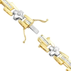 14K Yellow Gold Diamond Men's Bracelet 1.95ct 11 14K Yellow Gold Diamond Men's Bracelet 1.95ct -Its Hot Jewelry Shop white yellow gold diamond mens bracelet 195ct backye