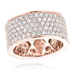 12mm Wide 14K White Gold Round Diamond Eternity Ring For Men & Women 6 Carats 10 12mm Wide 14K White Gold Round Diamond Eternity Ring For Men & Women 6 Carats -Its Hot Jewelry Shop wide 14k round diamond eternity ring 600ct p 22594 ro