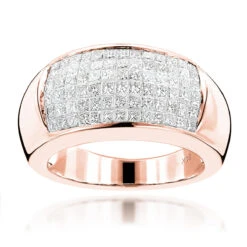 Wide Princess Cut Diamond Wedding Band 1.96ct 14K White Gold -Its Hot Jewelry Shop wide princess cut diamond wedding band 196ct 14k p 40587 ro