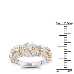 Women's Two Tone 14K White Gold Vintage Diamond Ring 1 Ct 12 Women's Two Tone 14K White Gold Vintage Diamond Ring 1 Ct -Its Hot Jewelry Shop womens 18k two tone gold vintage diamond ring 135ct p 50 rulerwh