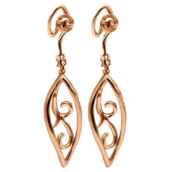 Women's Diamond Leaf Earrings 0.76ct 14K White Gold -Its Hot Jewelry Shop womens diamond leaf earrings 076ct 14k gold back rose 20221011 20221027