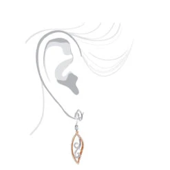 Women's Diamond Leaf Earrings 0.76ct 14K White Gold -Its Hot Jewelry Shop womens diamond leaf earrings 076ct 14k gold body white 20221011 20221027