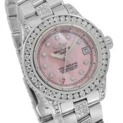 Women's Diamond Watch Breitling Colt Oceane 33mm Pink Dial -Its Hot Jewelry Shop womens diamond watch breitling colt oceane 33 mm pink dial w00830 0E8A9158 2048x2048