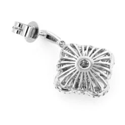 Women's Flower Diamond Dangle Earrings 1.8ct 14K White Gold 10 Women's Flower Diamond Dangle Earrings 1.8ct 14K White Gold -Its Hot Jewelry Shop womens flower diamond dangle earrings 18ct 14k gold backwh