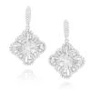 Women's Flower Diamond Dangle Earrings 1.8ct 14K White Gold -Its Hot Jewelry Shop womens flower diamond dangle earrings 18ct 14k gold mainwh