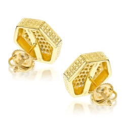 Large Yellow Diamond Earrings 0.75ct Sterling Silver 7 Large Yellow Diamond Earrings 0.75ct Sterling Silver -Its Hot Jewelry Shop yellow diamond earrings 075ct sterling silver p 44735back