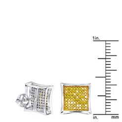 Yellow Diamond Stud Earrings 0.55ct 14K Yellow Gold -Its Hot Jewelry Shop yellow diamond stud earrings 068ct 14k gold p 49511 rulerwh