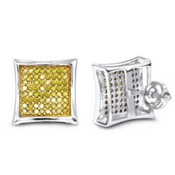 Yellow Diamond Stud Earrings 0.55ct 14K Yellow Gold -Its Hot Jewelry Shop yellow diamond stud earrings 068ct 14k gold p 49511 wh