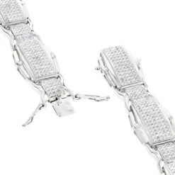 10K White Gold Diamond Bracelet For Men 3.48ct -Its Hot Jewelry Shop yellow gold diamond bracelet 10k 348ct p 43630 backwh