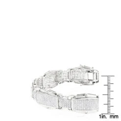 10K White Gold Diamond Bracelet For Men 3.48ct -Its Hot Jewelry Shop yellow gold diamond bracelet 10k 348ct p 43630 rulerwh