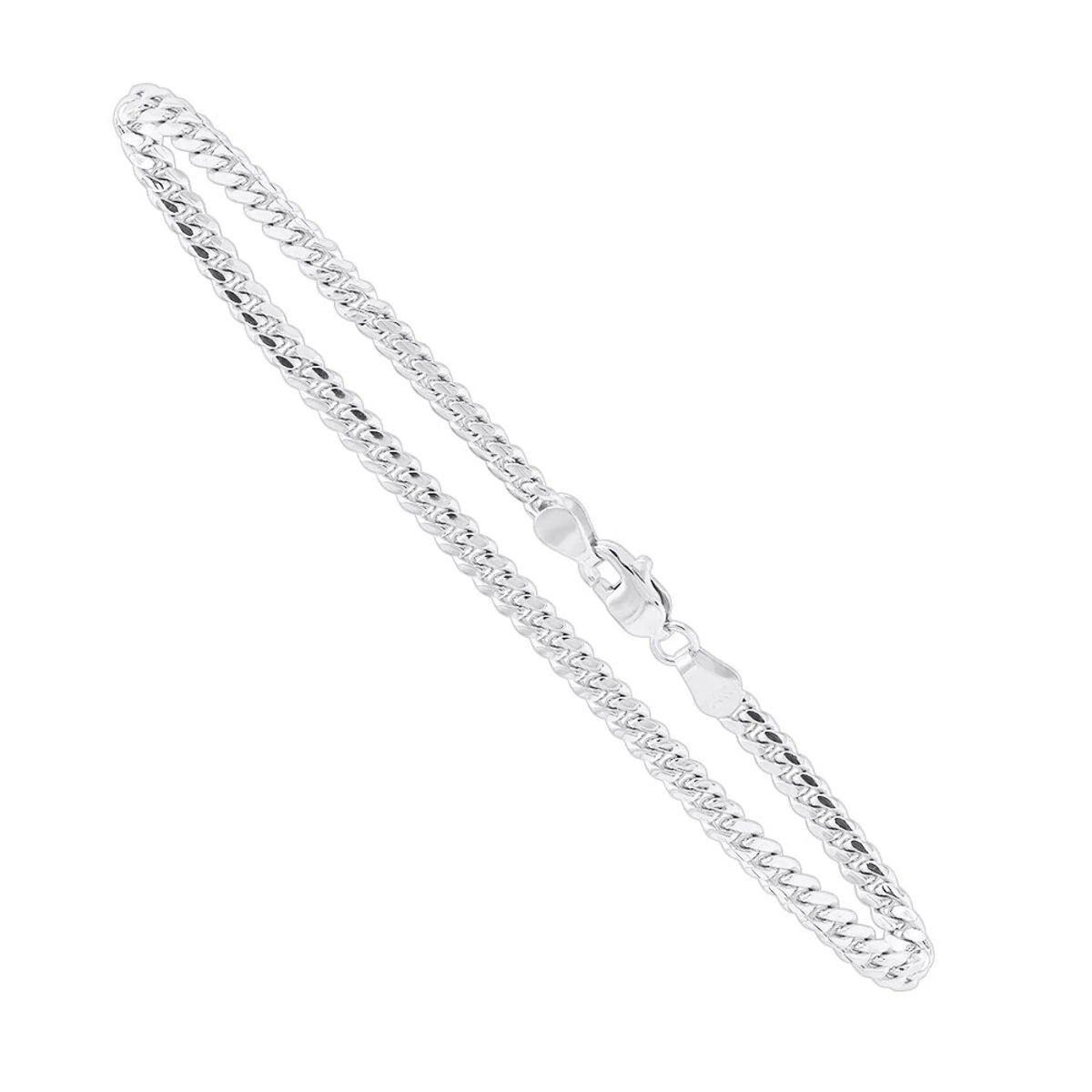 14K Yellow Gold Miami Cuban Link Curb Chain Bracelet 3mm 7.5-9in 4 14K Yellow Gold Miami Cuban Link Curb Chain Bracelet 3mm 7.5-9in - Image 2