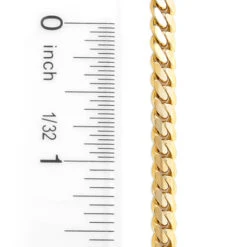 14K Yellow Gold Miami Cuban Link Curb Chain Bracelet 4mm 7.5-9in -Its Hot Jewelry Shop yellow gold miami cuban link curb chain bracelet 14k 4mm 75 9in 2