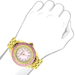 Yellow Gold Plated Ladies Diamond Pink Watch 0.25ct Luxurman 9 Yellow Gold Plated Ladies Diamond Pink Watch 0.25ct Luxurman -Its Hot Jewelry Shop yellow gold plated ladies diamond pink watch 025ct luxurman 3